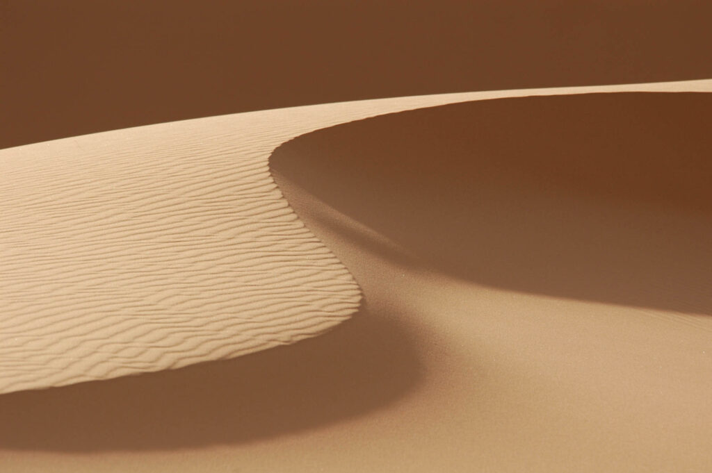 Sand dunes in African desert