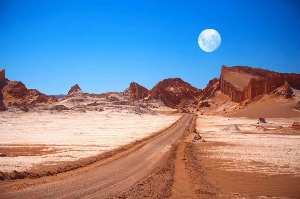 Moon Valley in Atacama Desert in Chile
