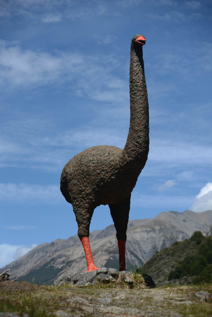 Moa bird statue at Bealey, New Zealand